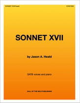 Sonnet XVII SATB choral sheet music cover